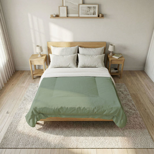 Cotton Comforter double square quilted design