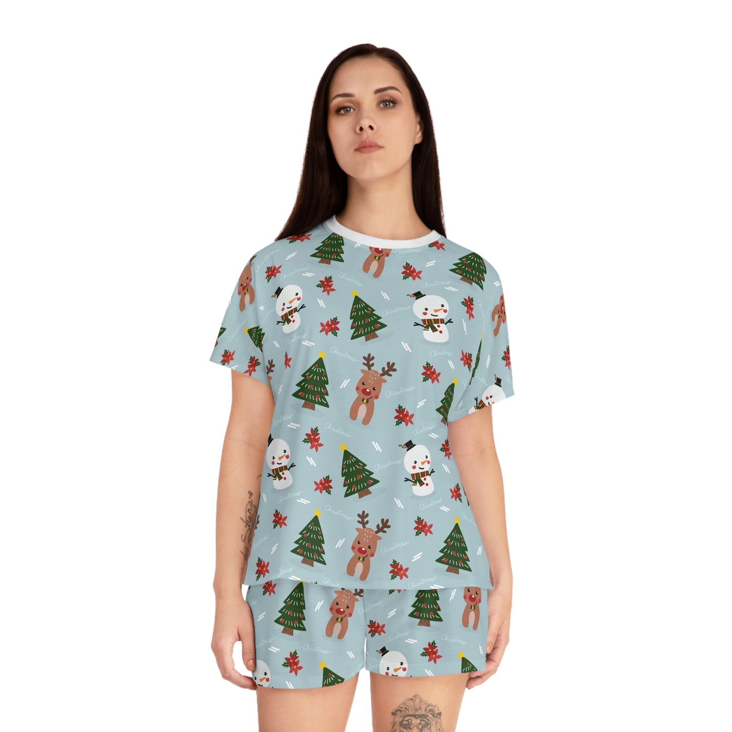 Festive Women's Short Pajama Set