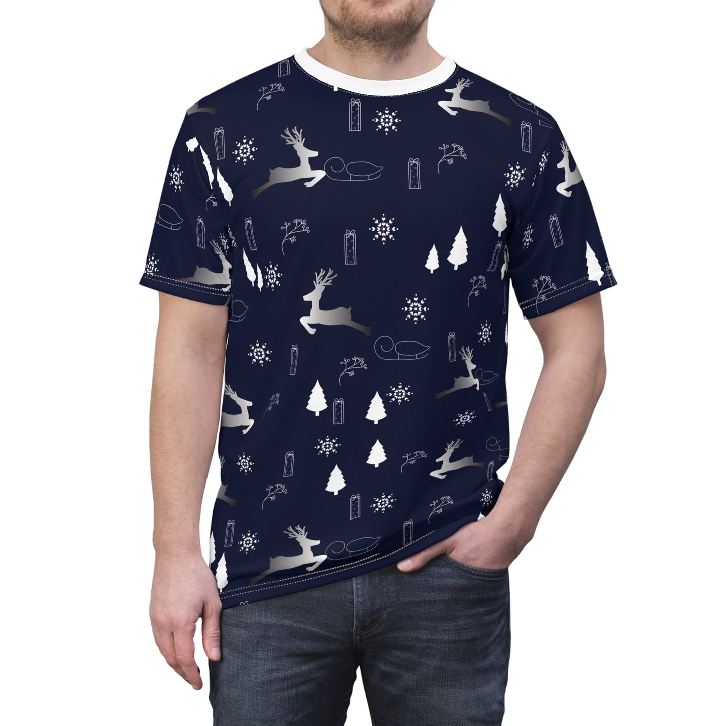 Reindeer Pattern Unisex Tee '' matching reindeer tee + reindeer pants ''