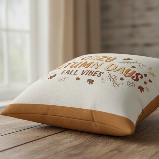 Coussin carré douillet Jours d'automne Coussin décoratif
