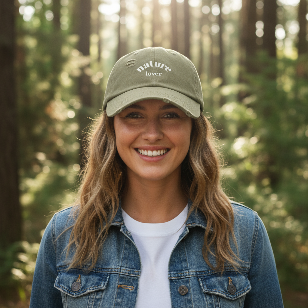 Distressed Cap - Nature Lover Design