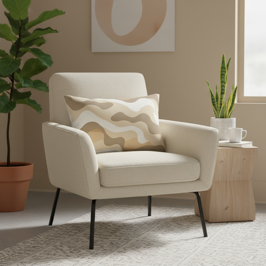 Abstract Wavy Lumbar Pillow