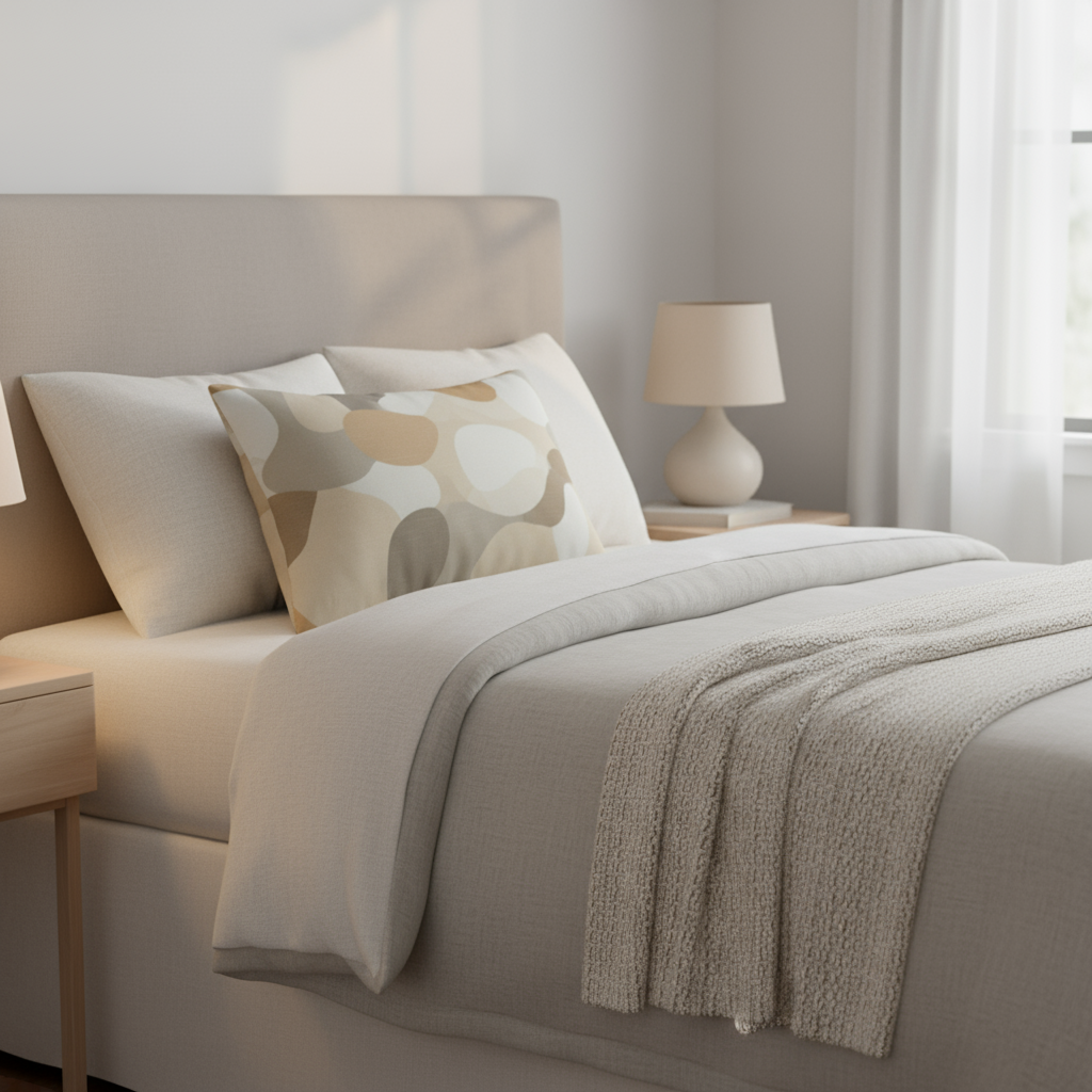 Neutral Abstract Lumbar Pillow