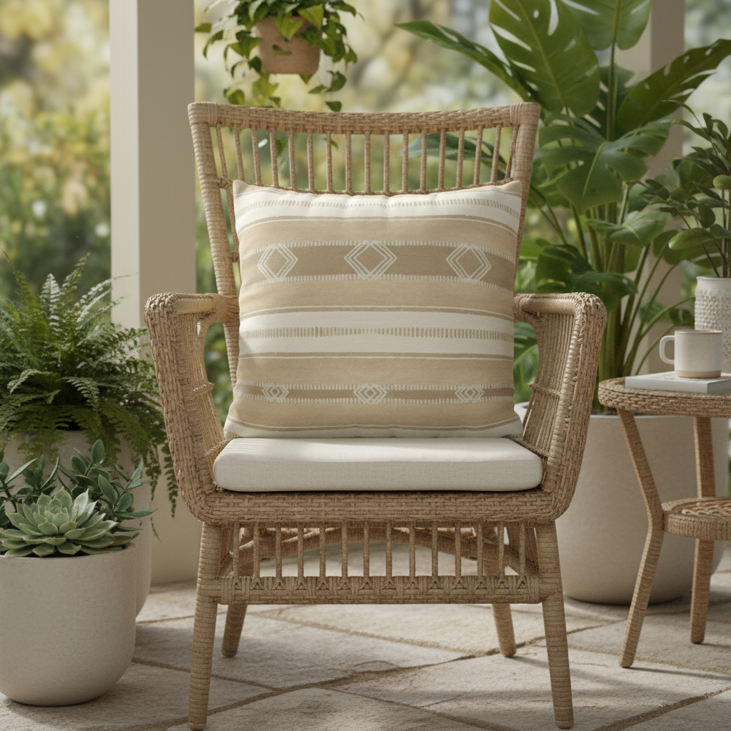 Square Pillowcase - Boho Geometric Cozy Home Accent