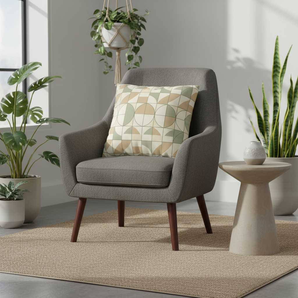 Geometric Patterned Throw Pillowcase