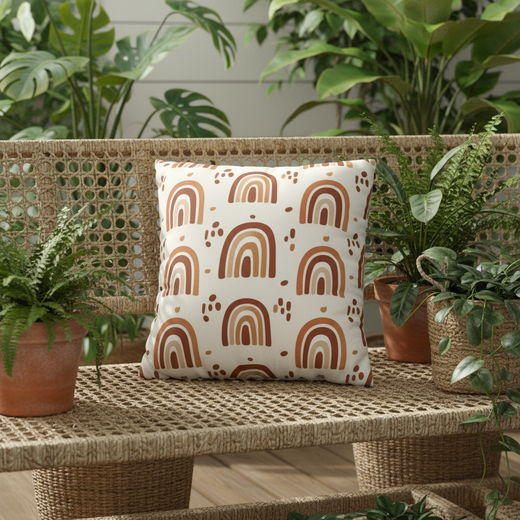 Boho Rainbow Pillowcase for Cozy Home Decor