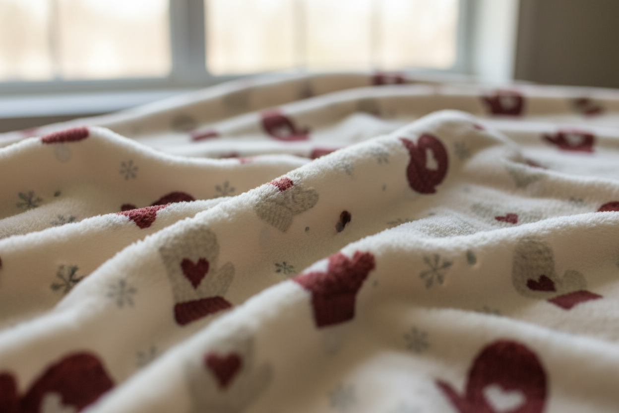 Cozy Mittens Minky Blanket - Christmas Vibe