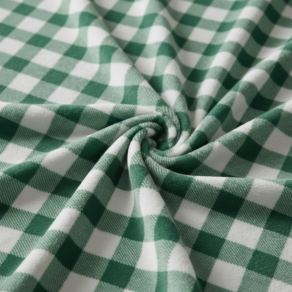 Cozy Green Checkered Blanket