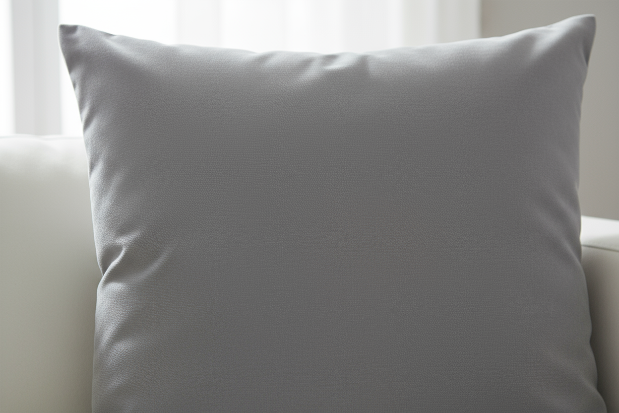 Grey Square Pillow for Home Décor