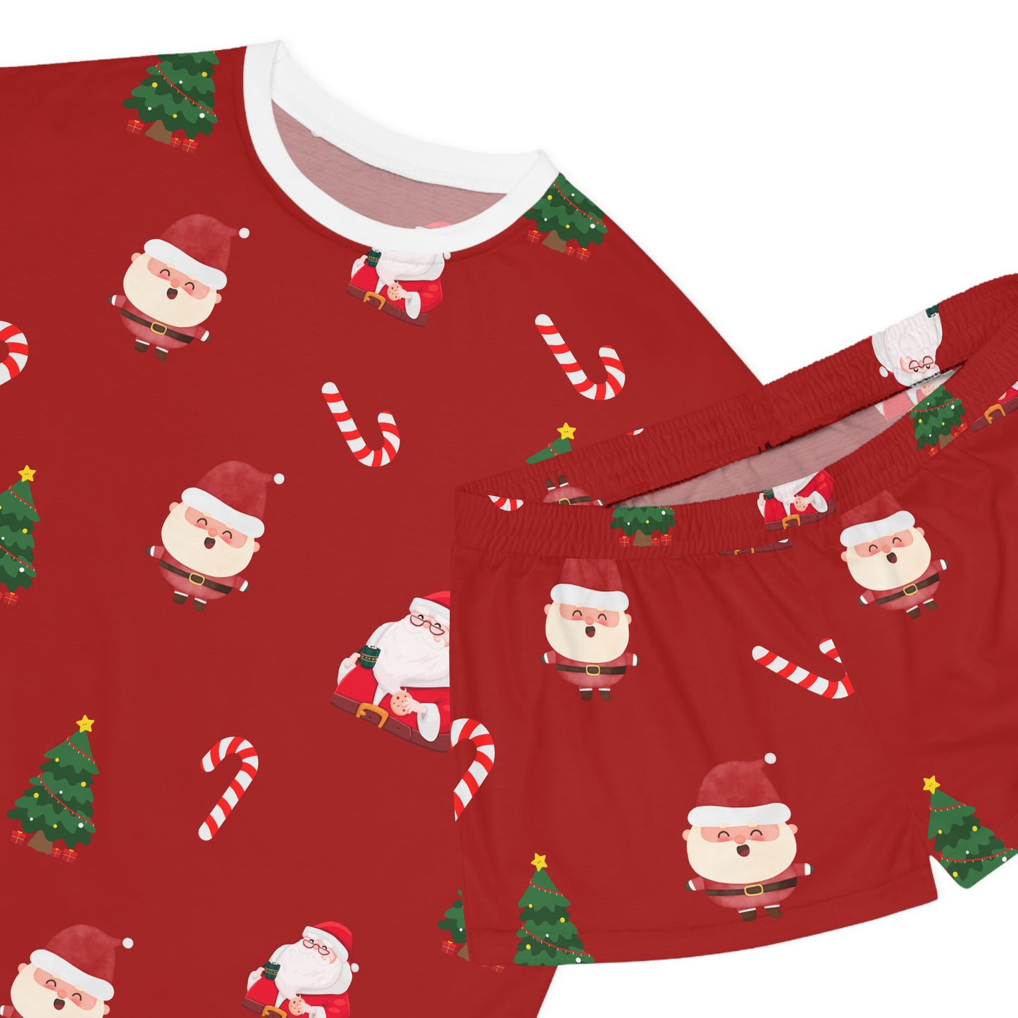 Cozy Women's Christmas Pajama Set, Cute Santa PJs