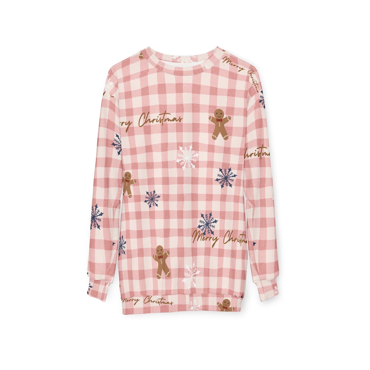 Gingerbread Sweatshirt | Festive Christmas Cozy Holiday Vibe “Matching Cozy Christmas Set — Pattern Pants + Coordinated Top”