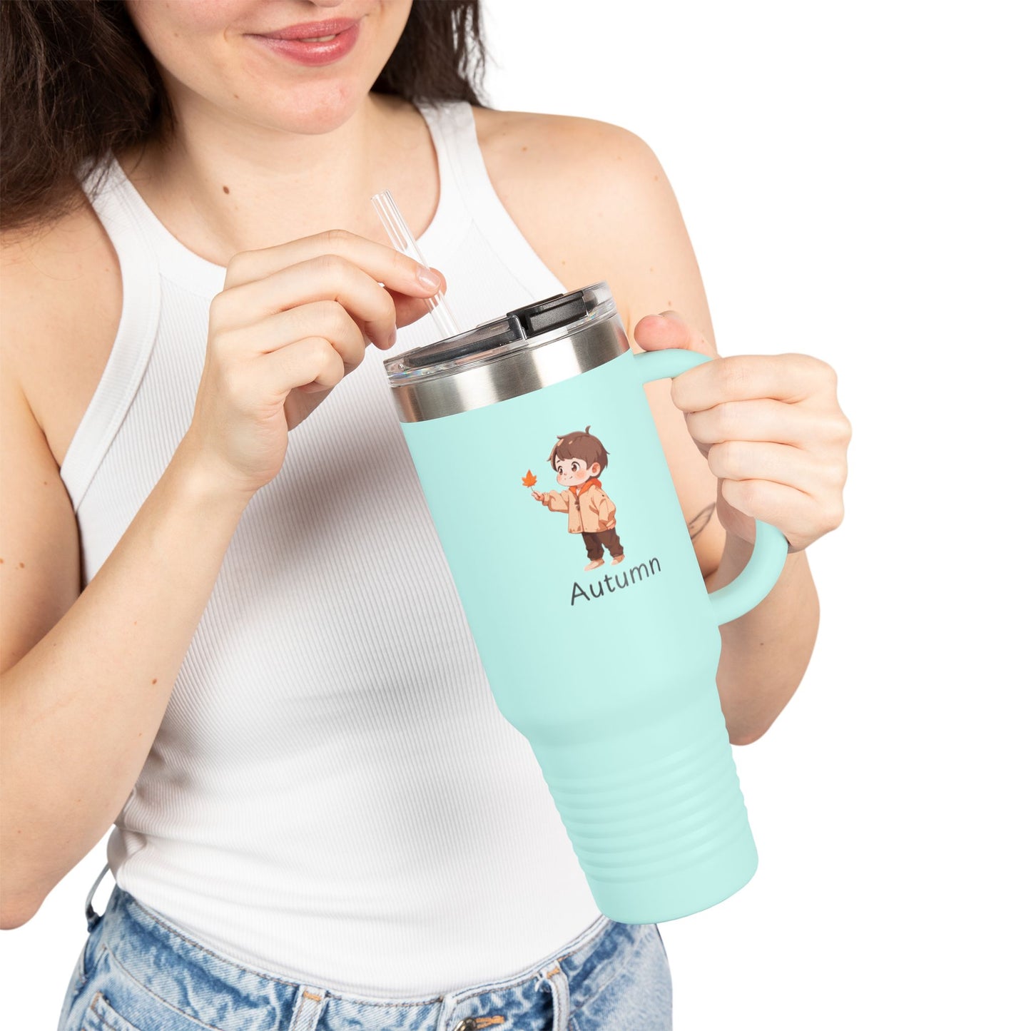 Autumn Vibes Insulated Travel Mug, 40oz | Cute Seasonal Mug