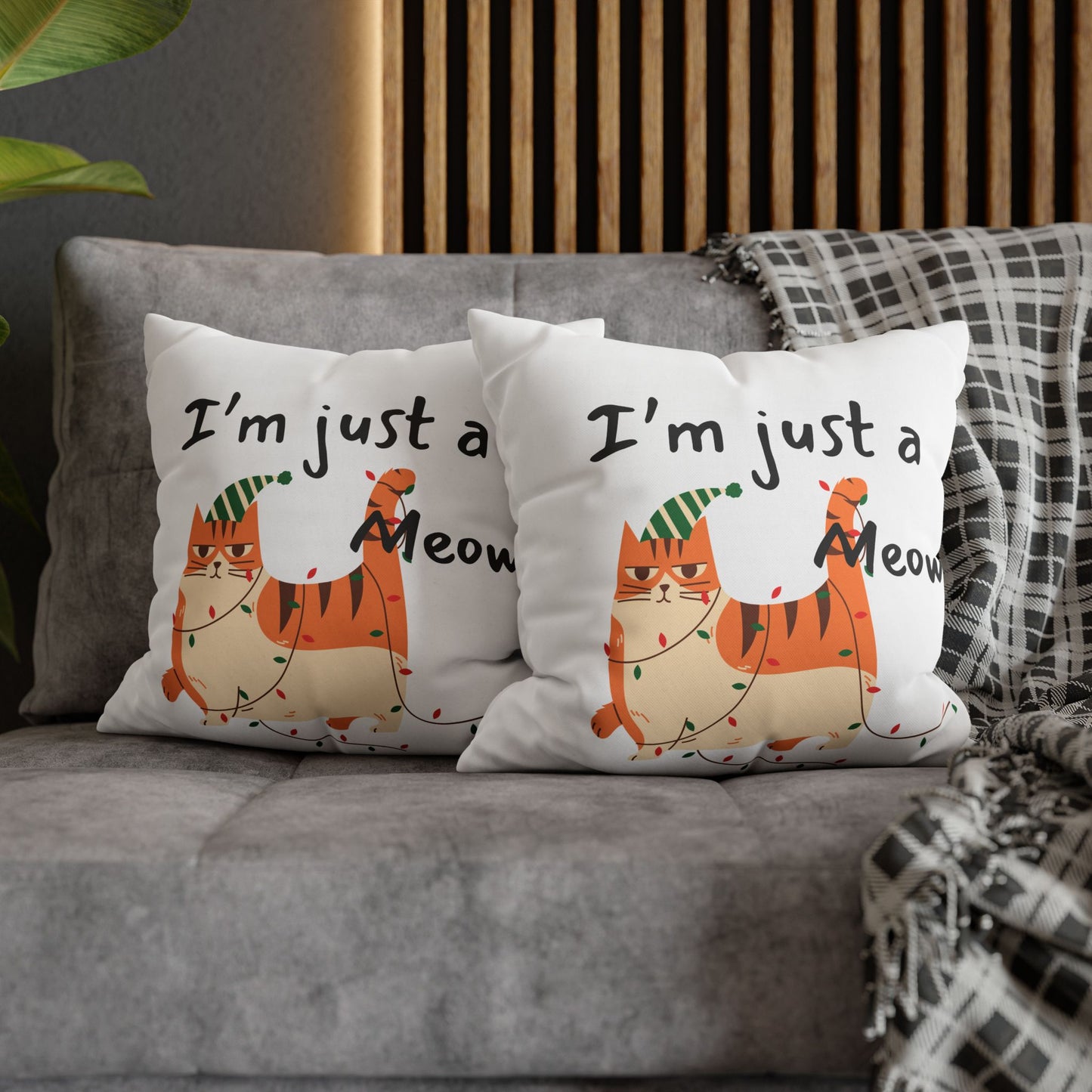 Whimsical Cat Pillowcase