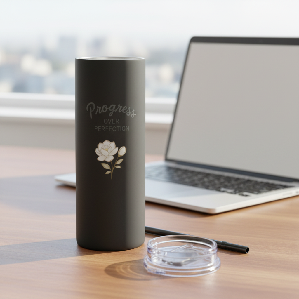 Black Progress Tumbler Bright Desk