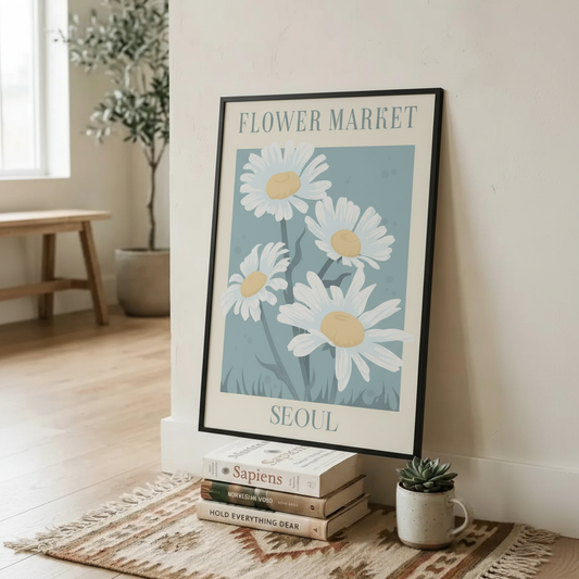 Flower Market Seoul Framed - Mockup 2