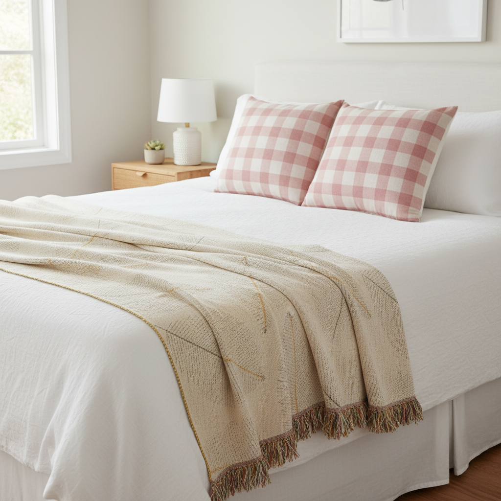 Saisonales Schlafzimmer-Auffrischungsset – Gemütliche Decke & Kissen-Set