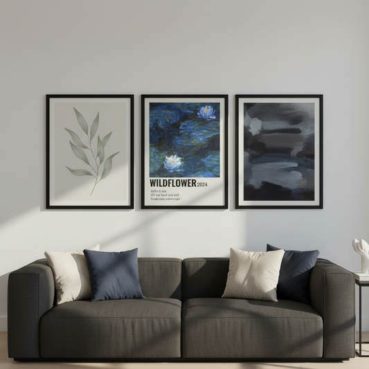 Wildflower Poster Black Frame Gallery Wall