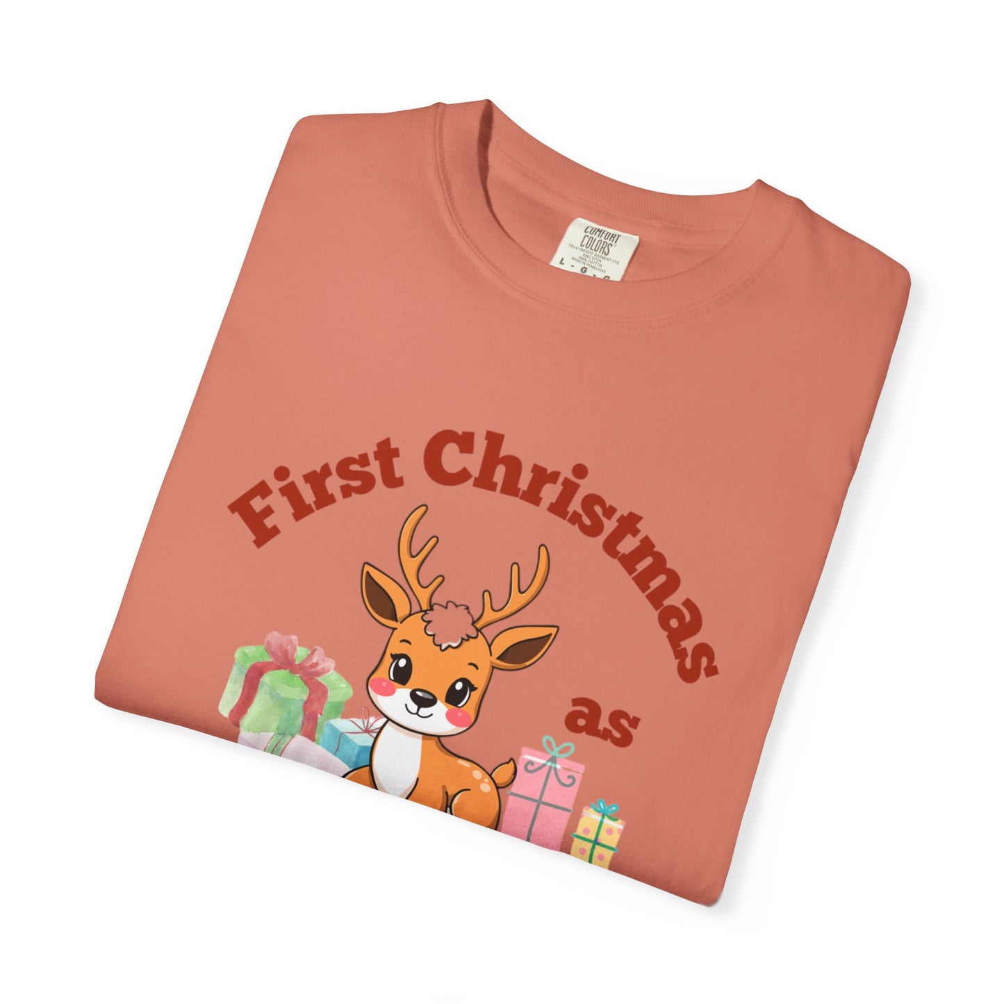 Unisex Christmas Auntie T-shirt - Cute Reindeer Design for New Aunts