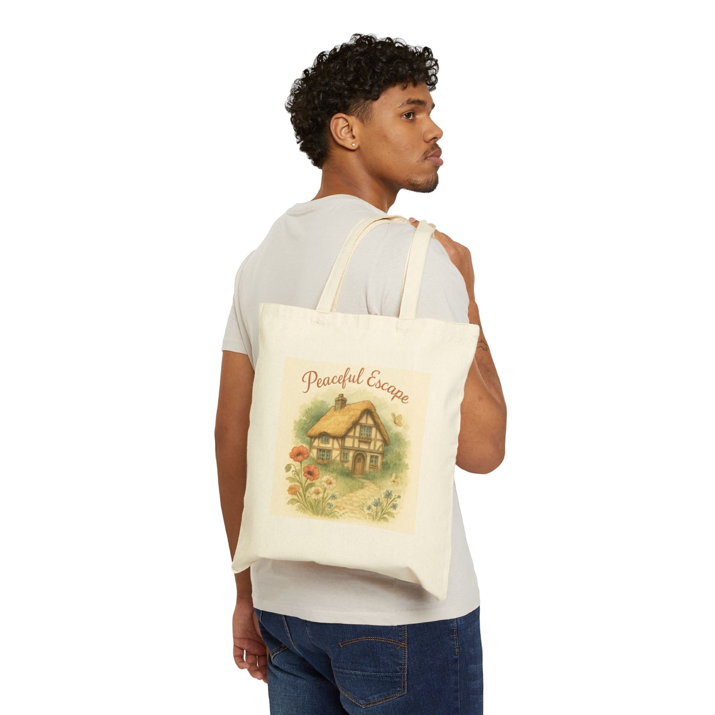 Cotton Canvas Tote Bag - Durable 15"x16" Everyday Carry Bag