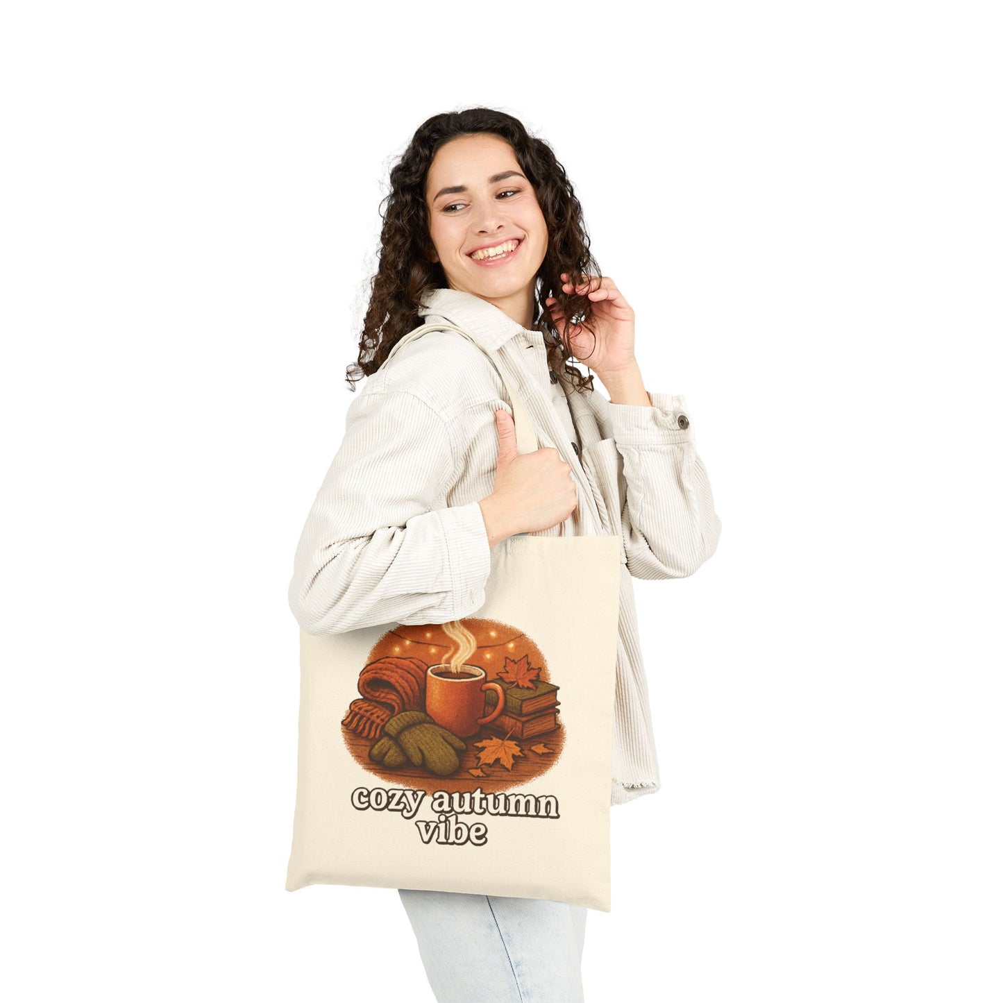Cozy Autumn Vibe Cotton Tote Bag