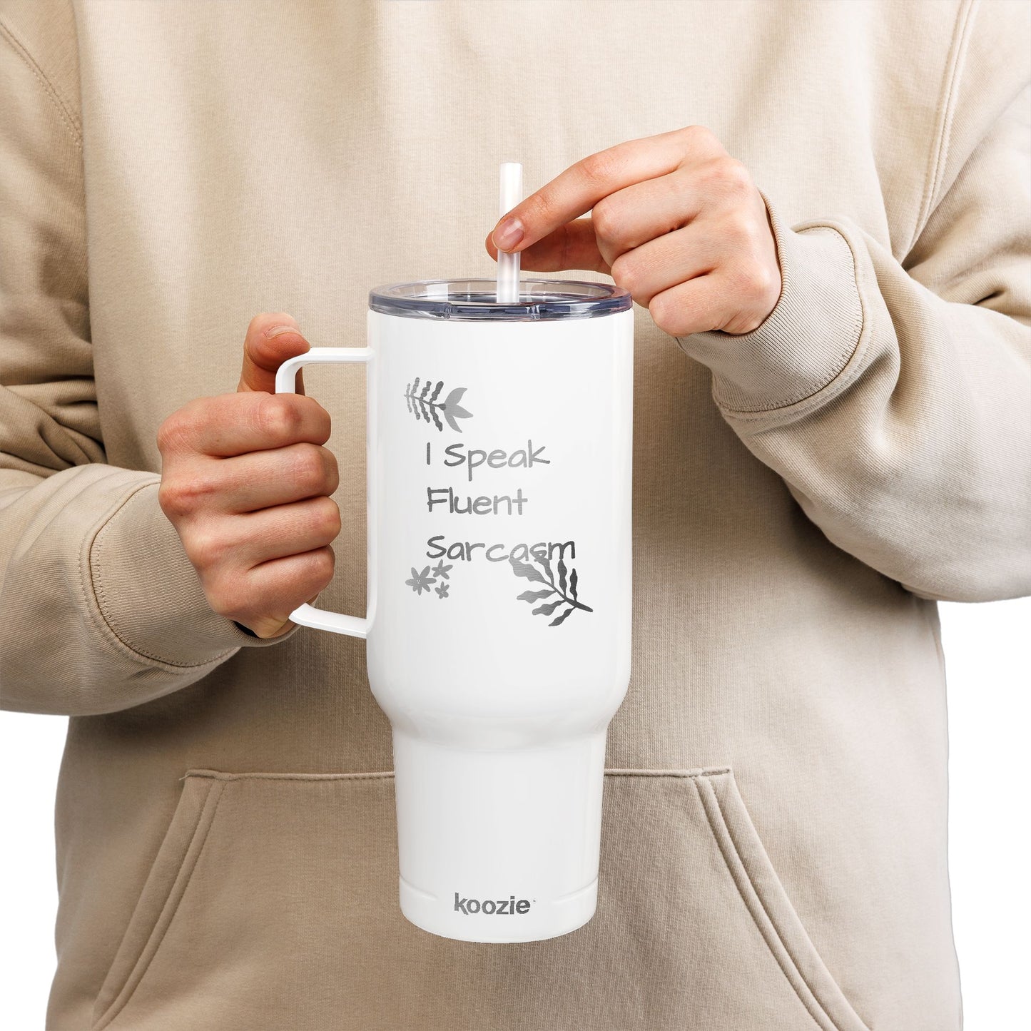 Funny Fluent Sarcasm Insulated Tumbler, 40oz - Personalized Travel Mug