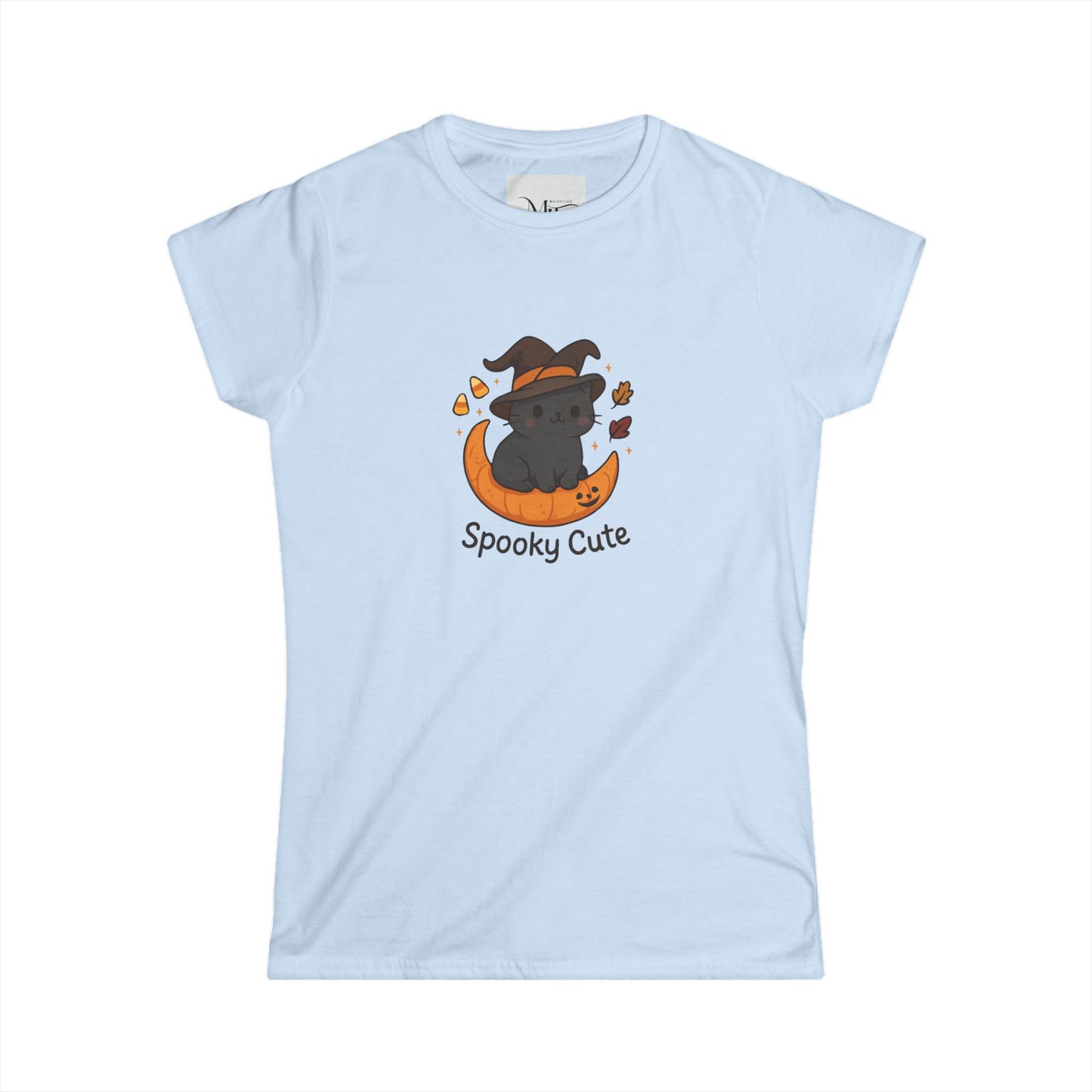 Women's Tee - Spooky Cute Halloween Cat Graphic Shirt