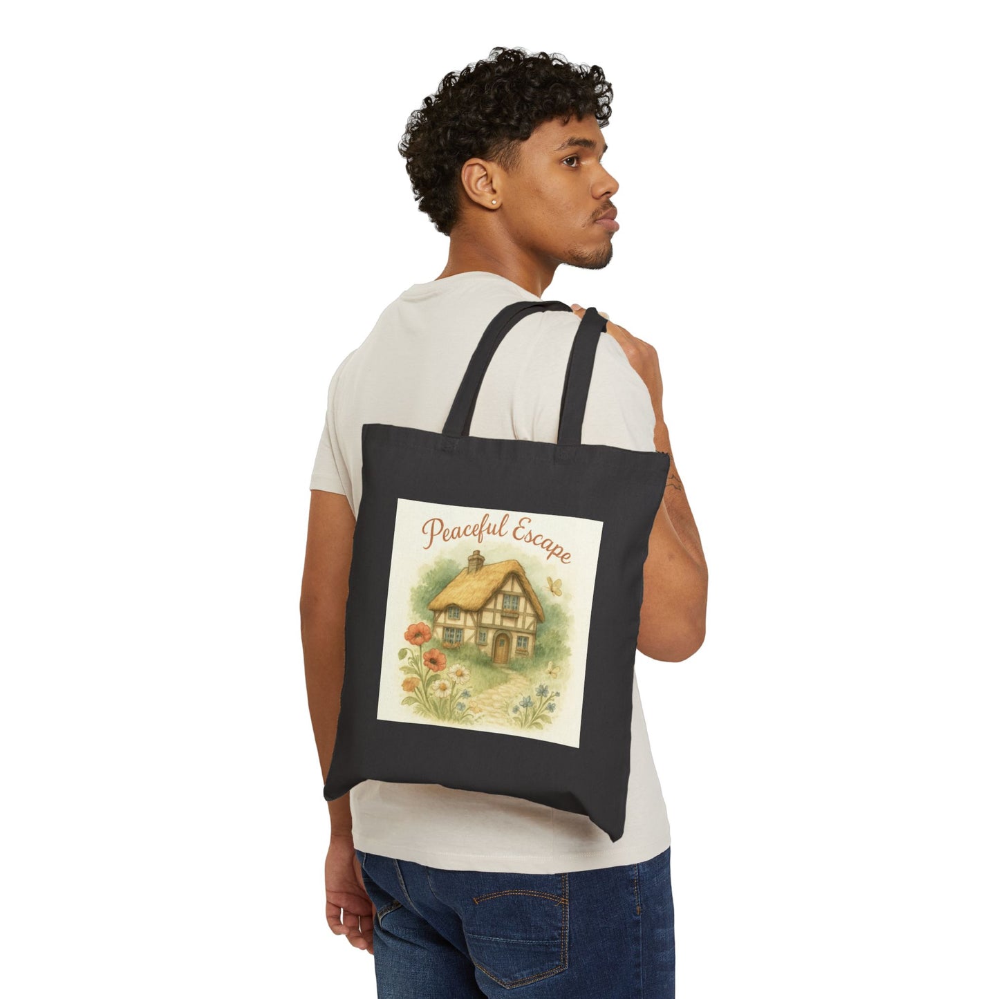 Cotton Canvas Tote Bag - Durable 15"x16" Everyday Carry Bag
