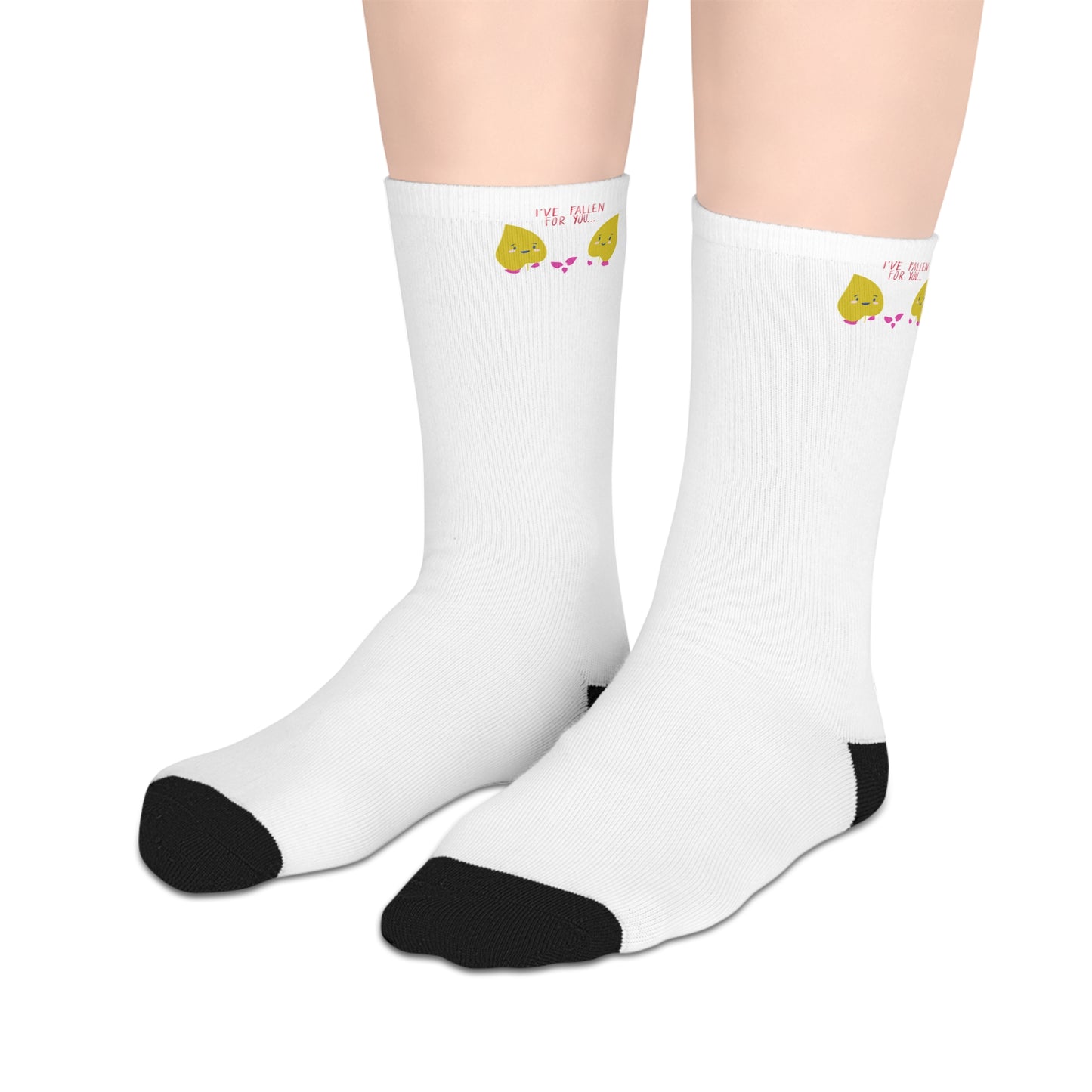 Cute Kawaii Avocado Socks, Fun Mid-Length Footwear, Gift for Foodies, Cute Casual Accessories, Trendy Sock Collection