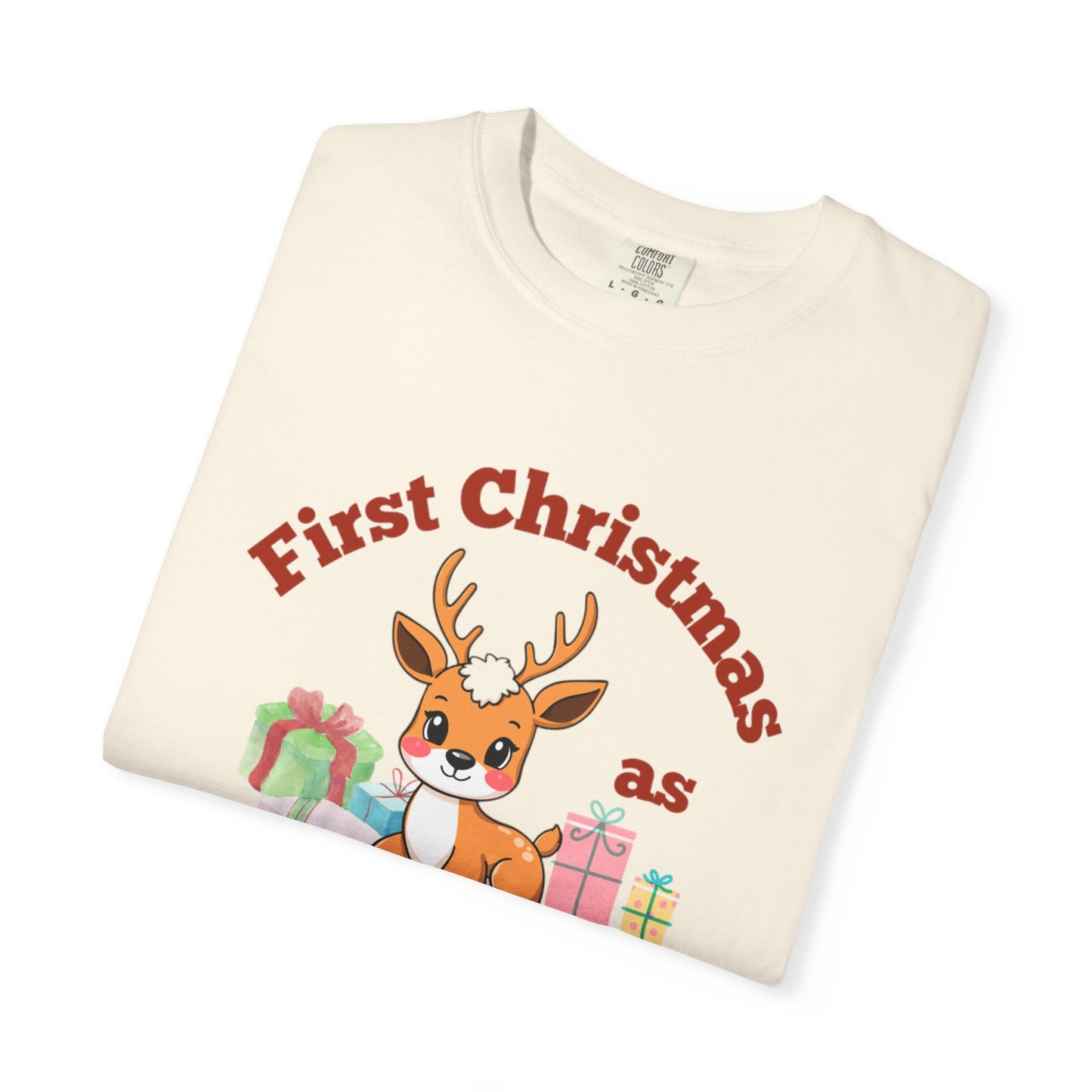 Unisex Christmas Auntie T-shirt - Cute Reindeer Design for New Aunts