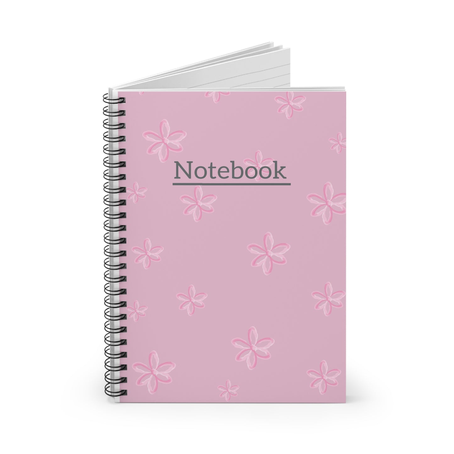 Pink Floral Spiral Notebook - Perfect for Journaling & School