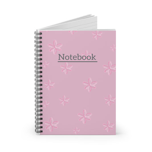 Pink Floral Spiral Notebook - Perfect for Journaling & School