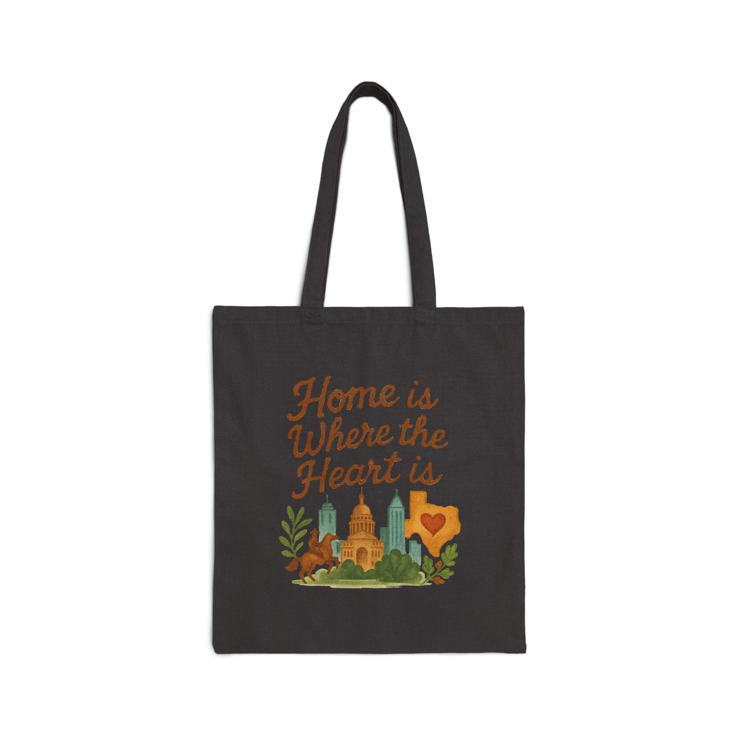 Canvas Tote Bag with Cotton Design