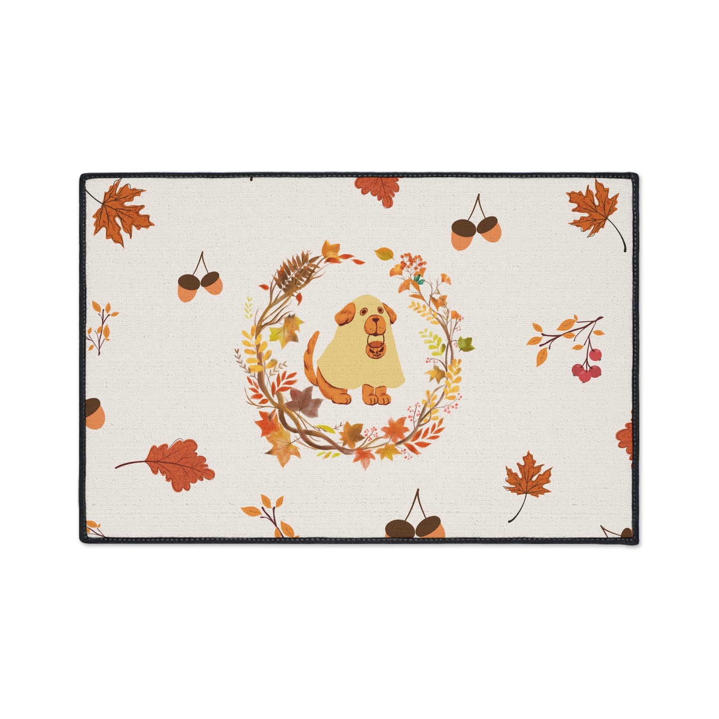 Floor Mat - Autumn-Themed Heavy Duty Rug, Fall Decor, Pet-Friendly, Cozy Living Room Accent