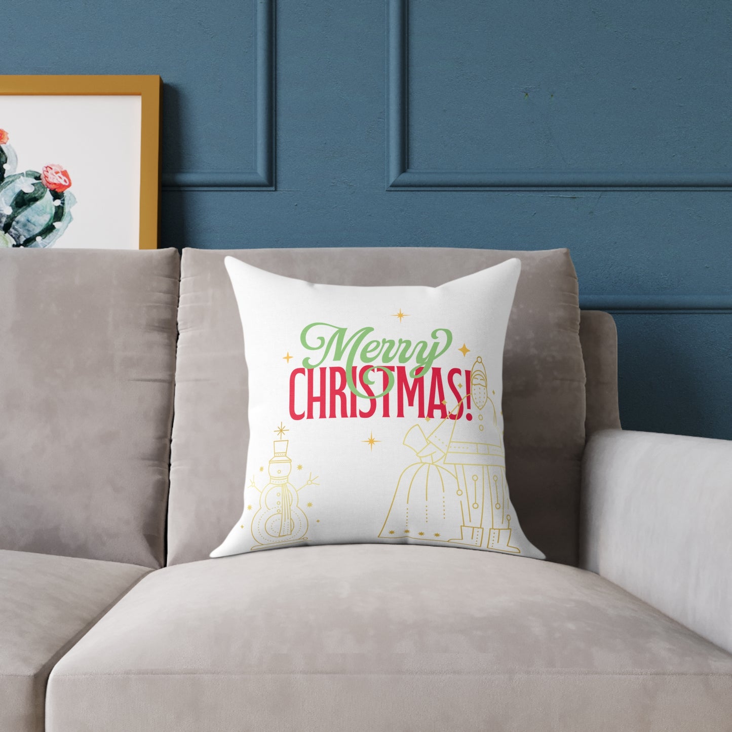 Merry Christmas Square Pillow