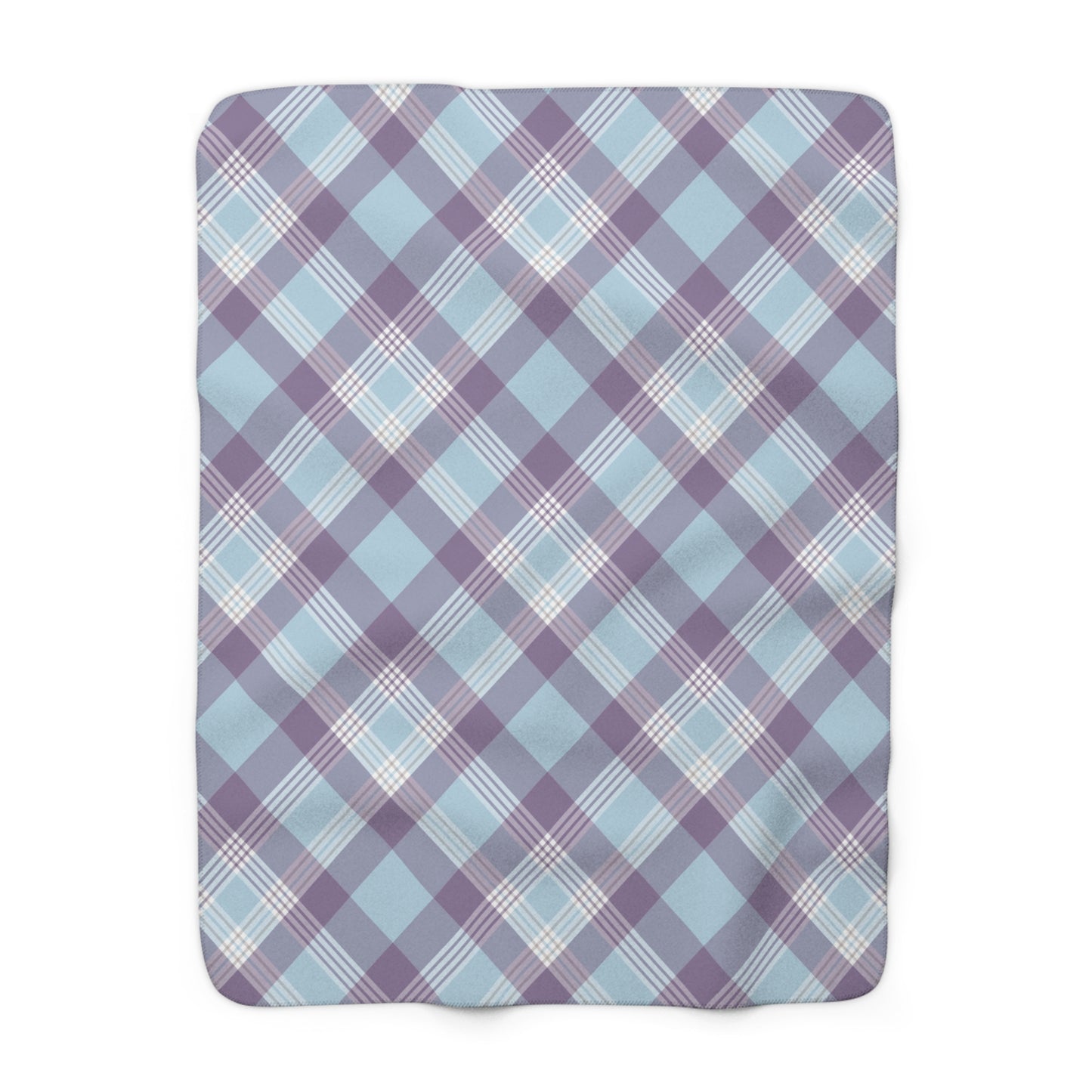 Cozy Plaid Sherpa Fleece Blanket, Plush Throw, Soft Blanket for Home