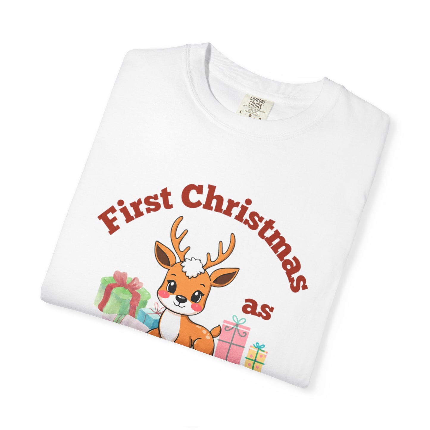 Unisex Christmas Auntie T-shirt - Cute Reindeer Design for New Aunts