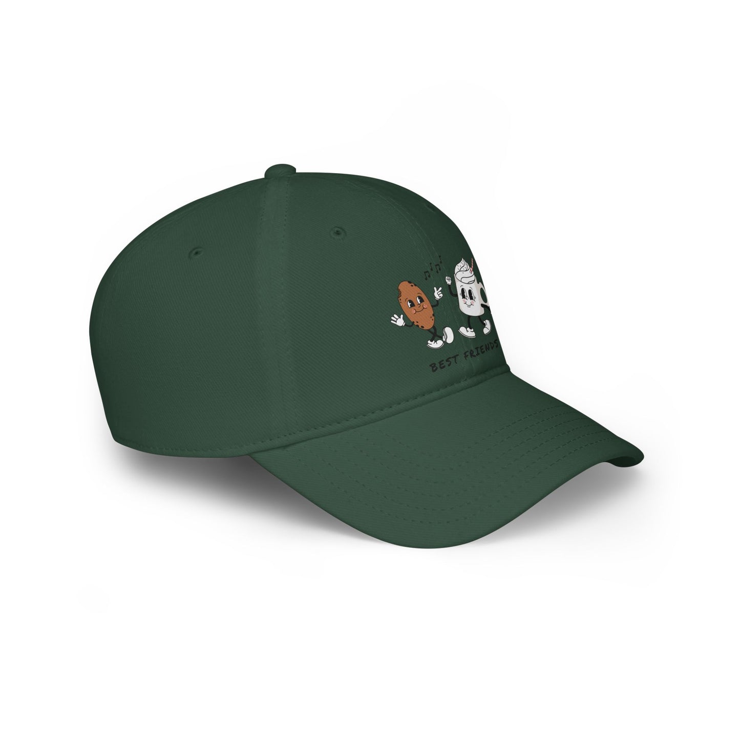 Charming Baseball Cap for Animal Lovers and Coffee Enthusiasts, best friends cap, green cap, cap for sunny days.