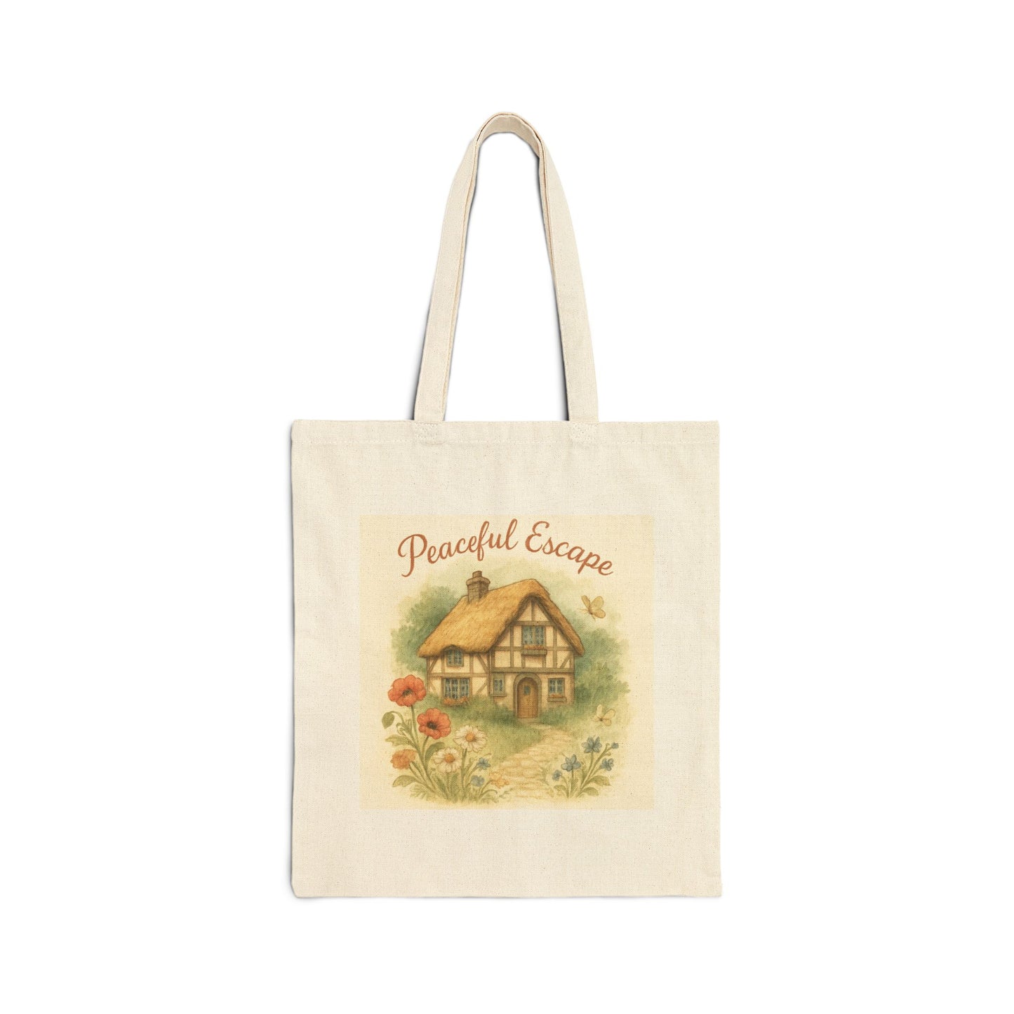 Cotton Canvas Tote Bag - Durable 15"x16" Everyday Carry Bag