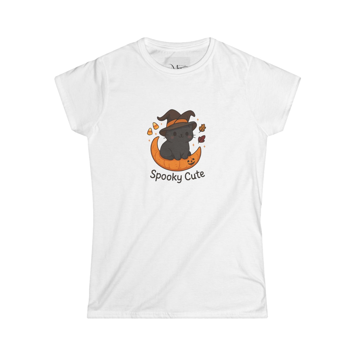 Women's Tee - Spooky Cute Halloween Cat Graphic Shirt