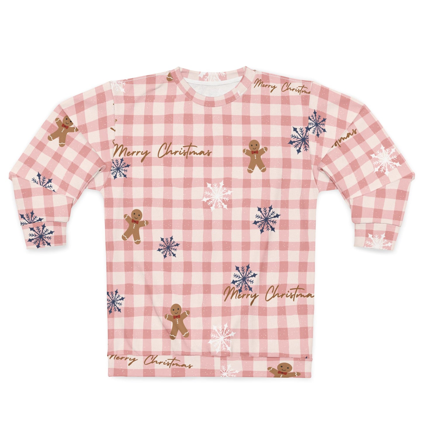 Gingerbread Sweatshirt | Festive Christmas Cozy Holiday Vibe  “Matching Cozy Christmas Set — Pattern Pants + Coordinated Top”