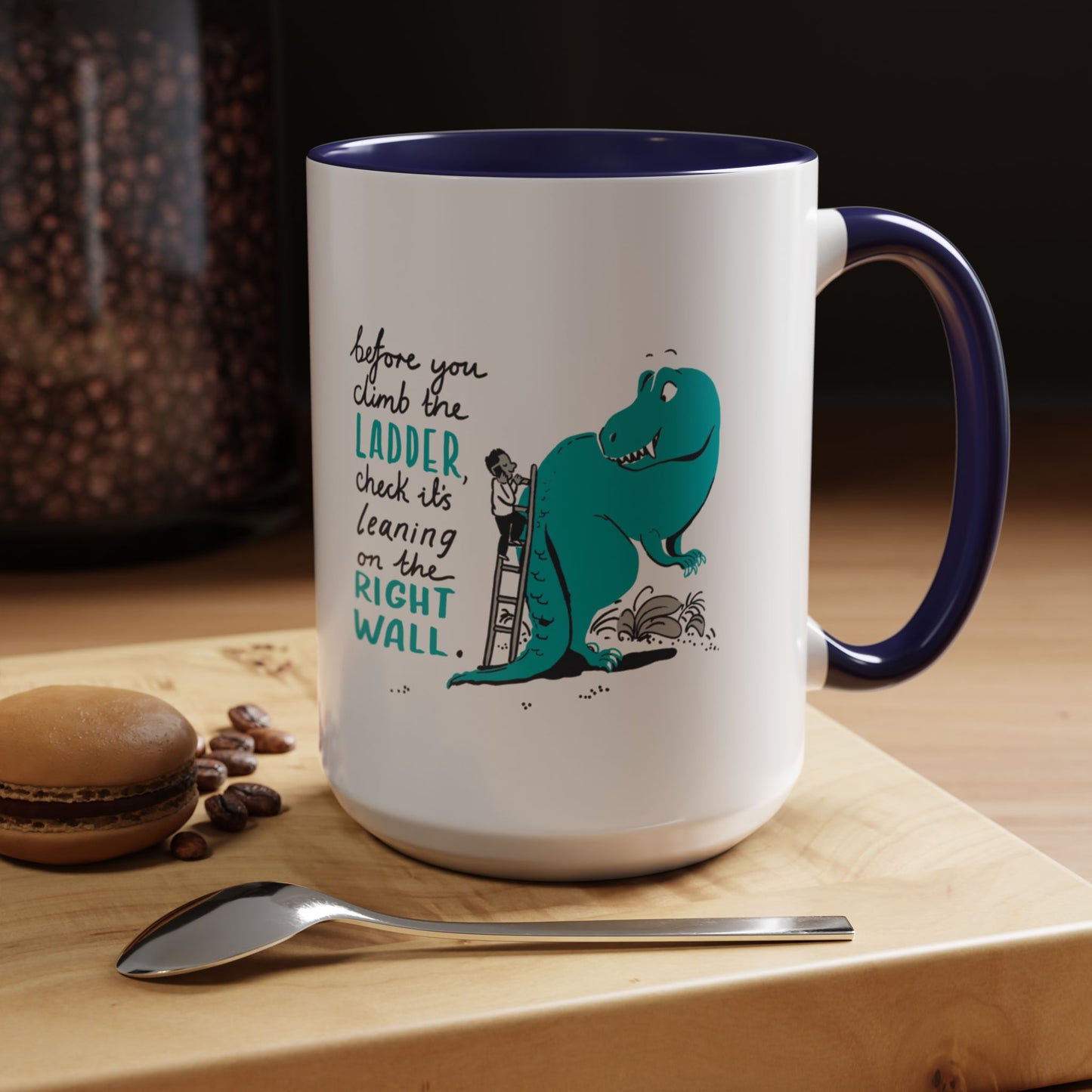 Motivational Coffee Mug with Fun Dinosaur Design | Perfect Gift for Office, Home, and Special Occasions