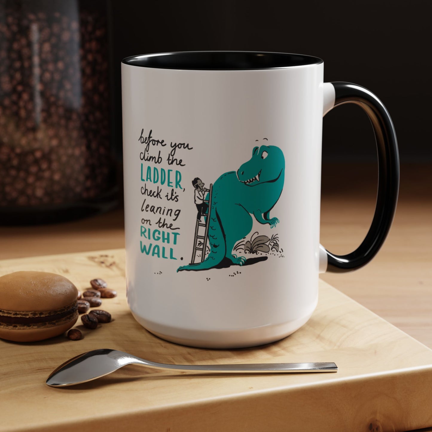 Motivational Coffee Mug with Fun Dinosaur Design | Perfect Gift for Office, Home, and Special Occasions
