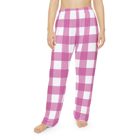 Pink Gingham Pajama Pants