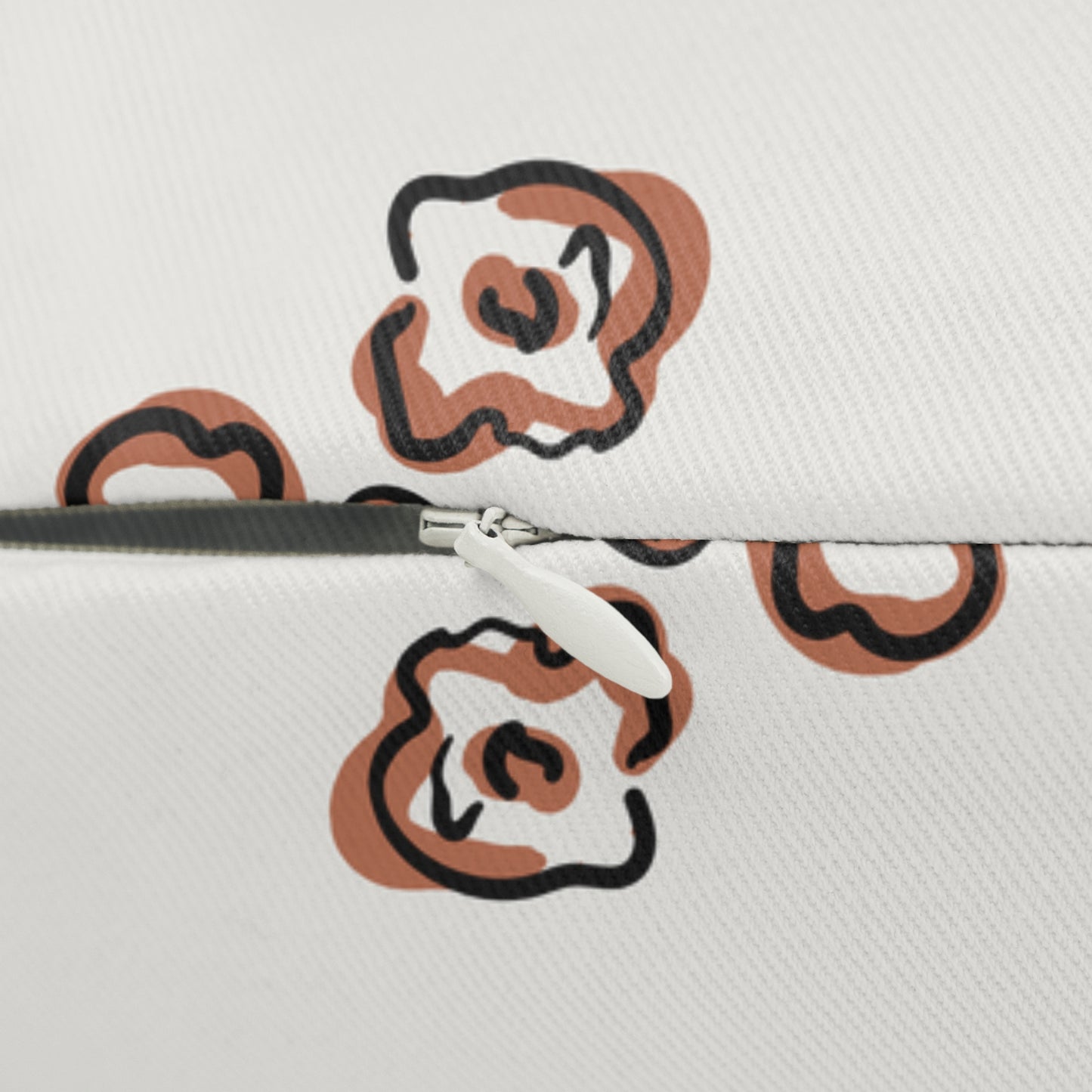 Lumbar Pillow, Boho Floral Decorative Cushion for Home and Couch Decor