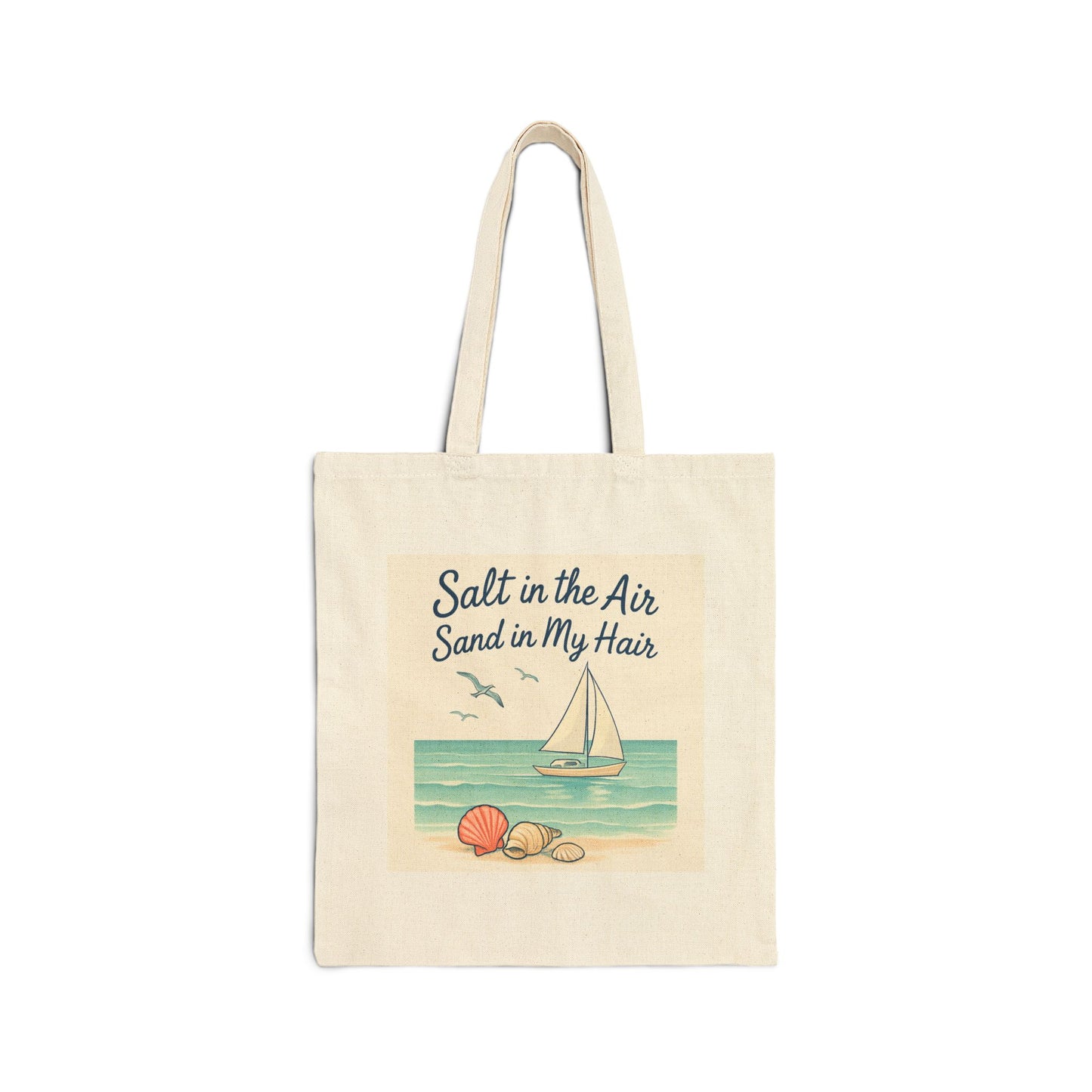 Cotton Canvas Tote Bag - Durable 15"x16" Everyday Shopping Tote