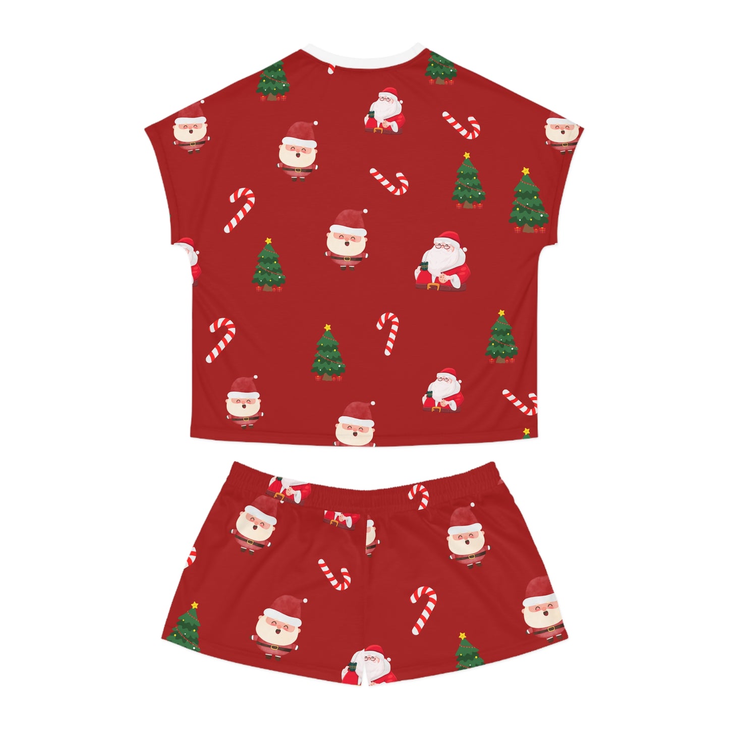 Cozy Women's Christmas Pajama Set, Cute Santa PJs