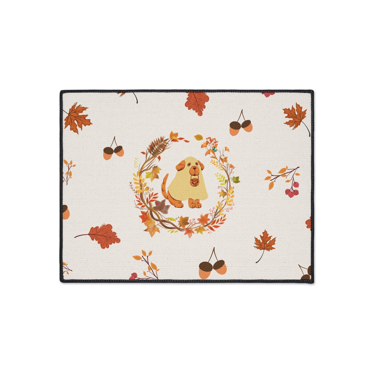 Floor Mat - Autumn-Themed Heavy Duty Rug, Fall Decor, Pet-Friendly, Cozy Living Room Accent