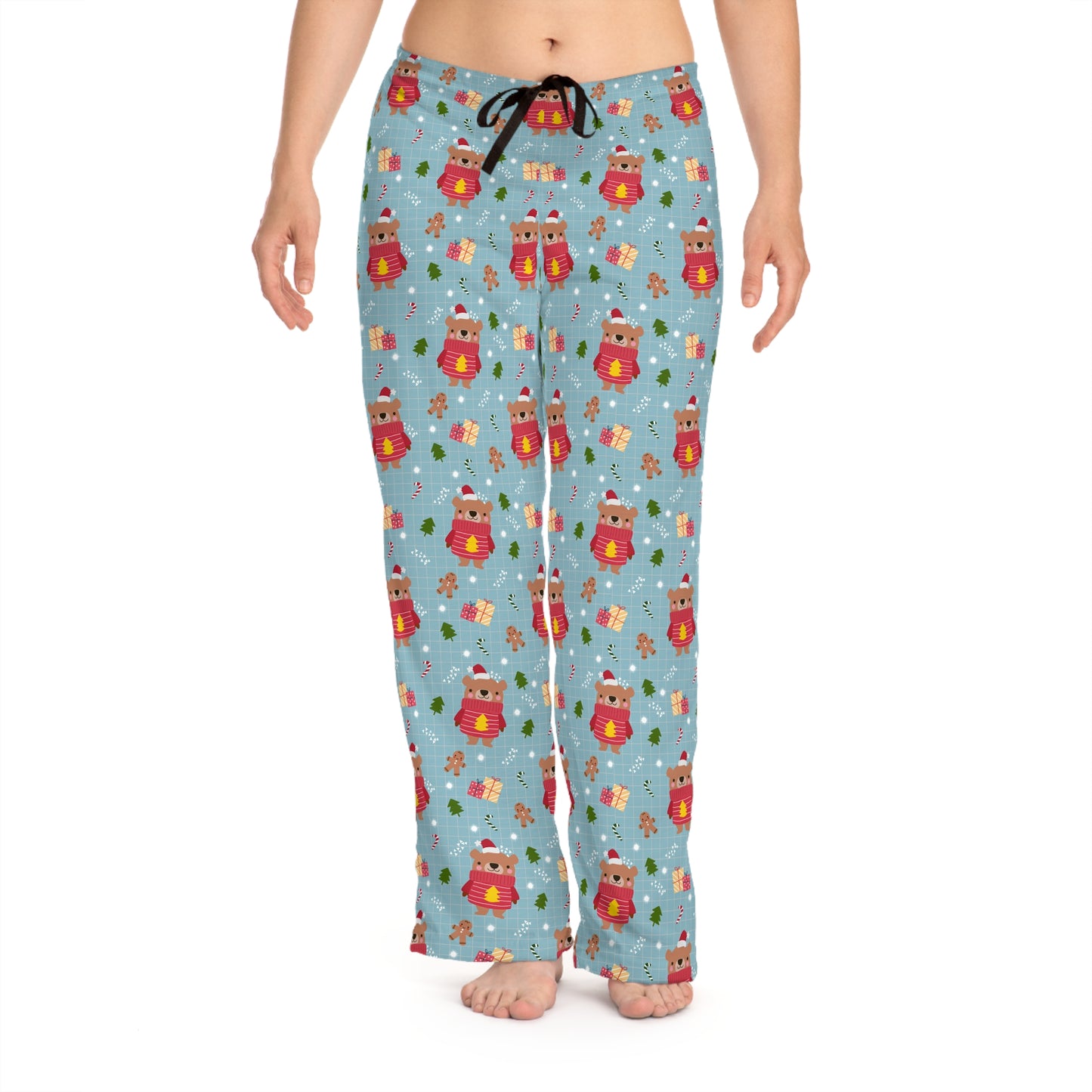 Cozy Women's Pajama Pants with Cute Bear Design