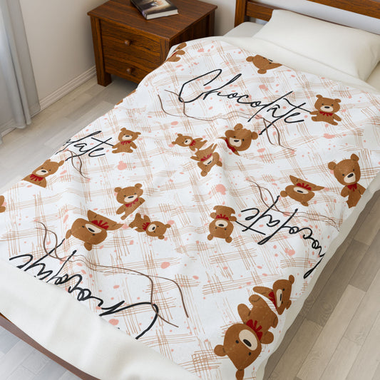 Adorable Bears Plush Blanket - Cozy Soft Throw for Kids & Nursery