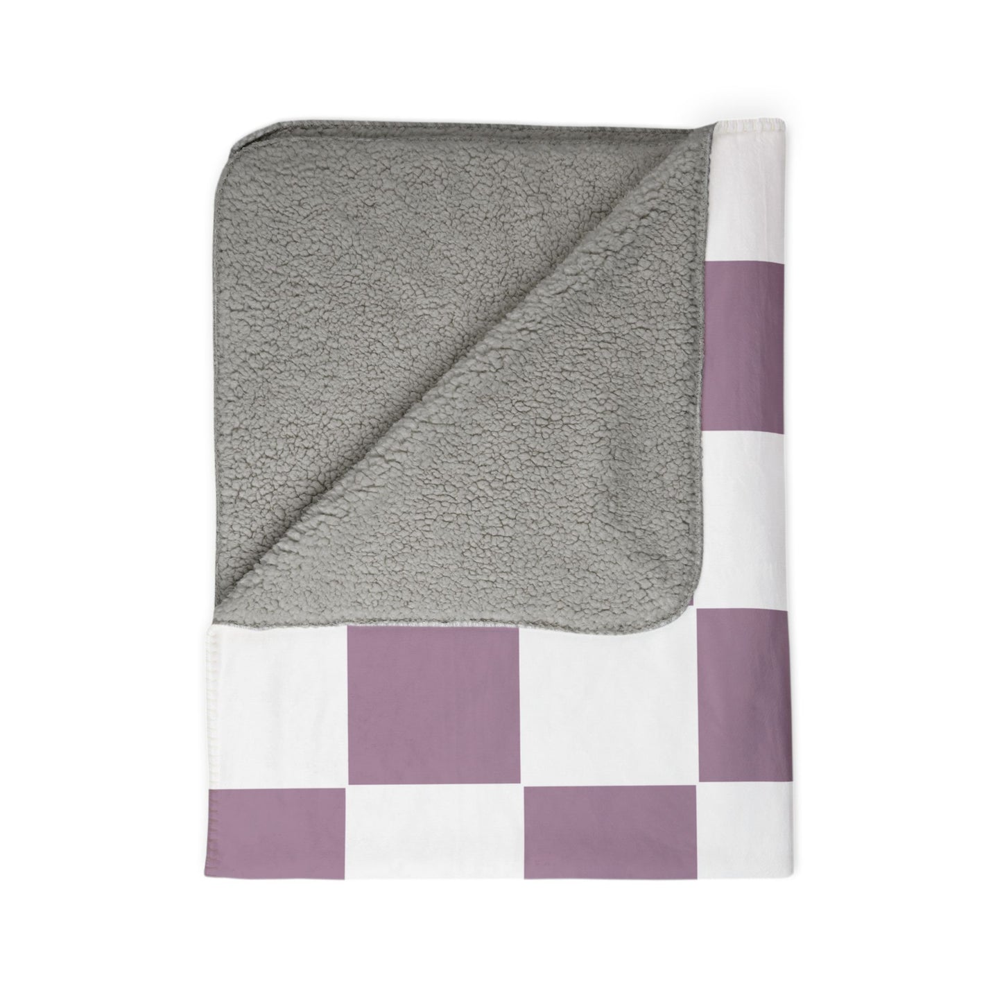 Cozy Checkerboard Fleece Sherpa Blanket - Perfect for Home Decor